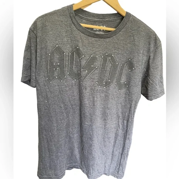 AC/DC Band Modern Graphic T-Shirt Grey Men’s Sz Medium - Picture 1 of 4